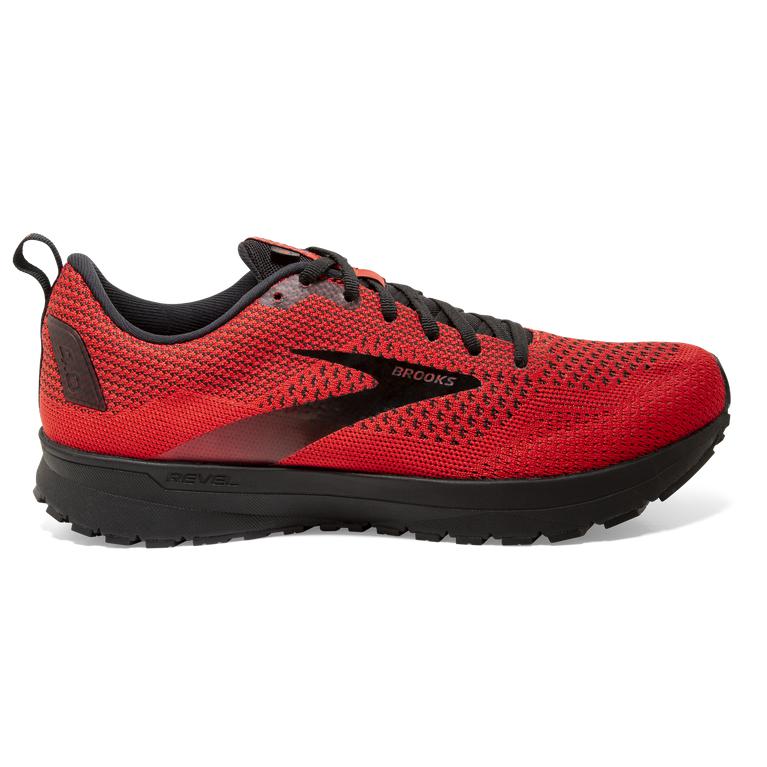 Brooks Revel 4 Men's Road Running Shoes - Red/Black (62943-ZUCO)
